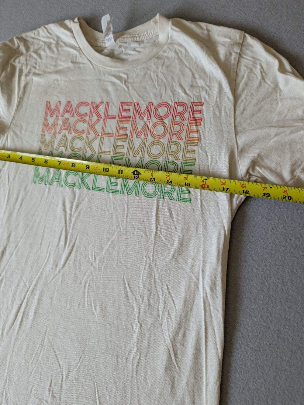 Macklemore T Shirt Band Tee Cream Neutral Retro Logo Print Cotton Mens Sz Med image 10